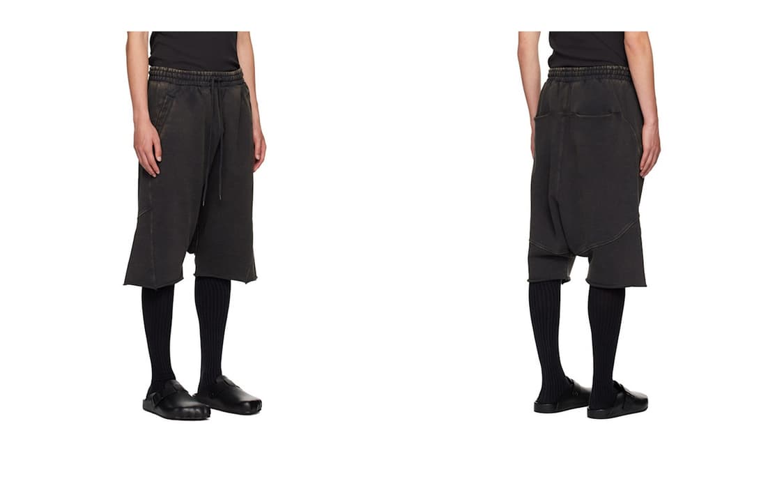 Entire studios 헤비드롭쇼츠 워시드블랙 상품이미지9