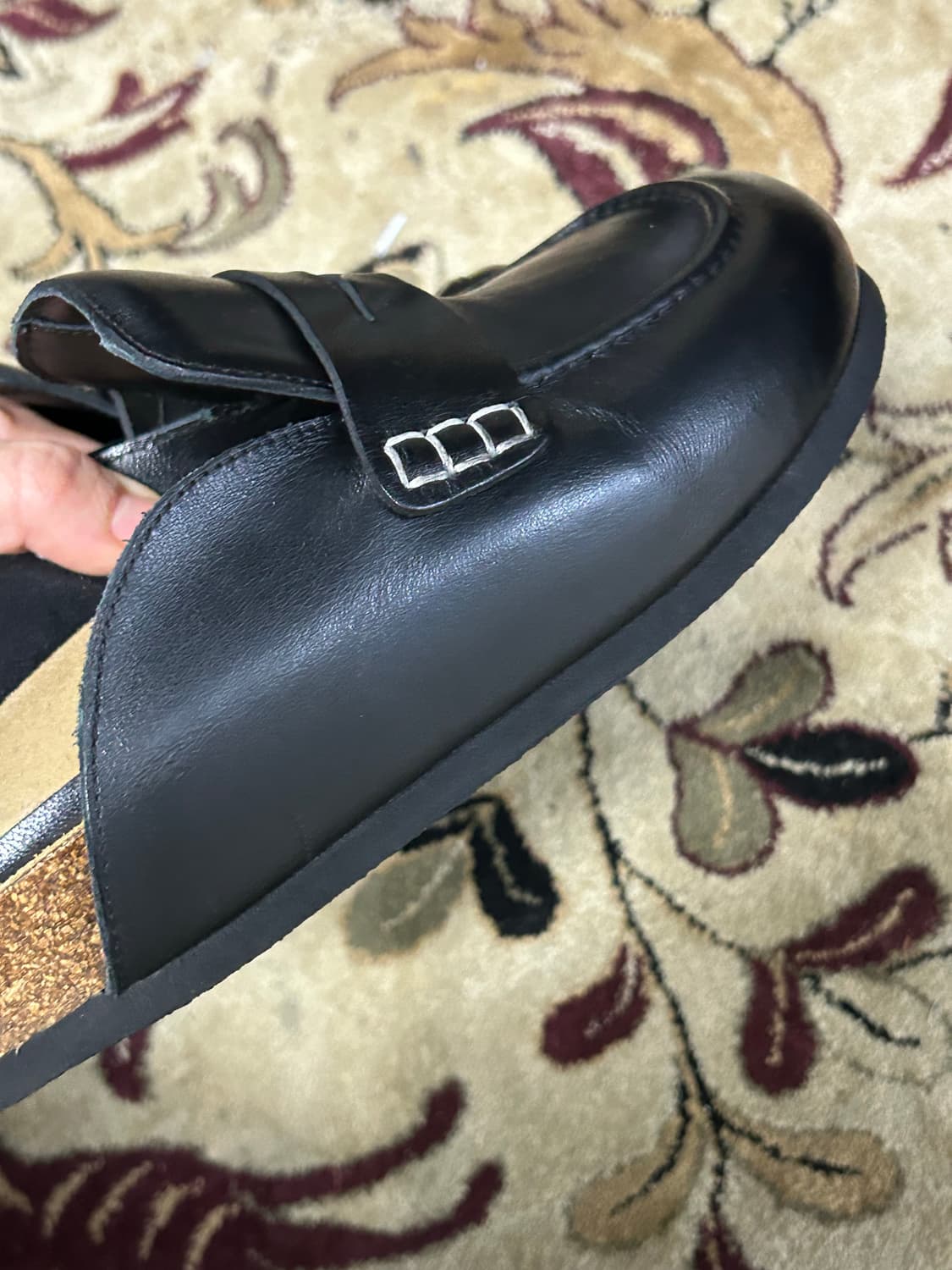 JW 앤더슨 블랙 가죽 뮬 37 상품이미지10