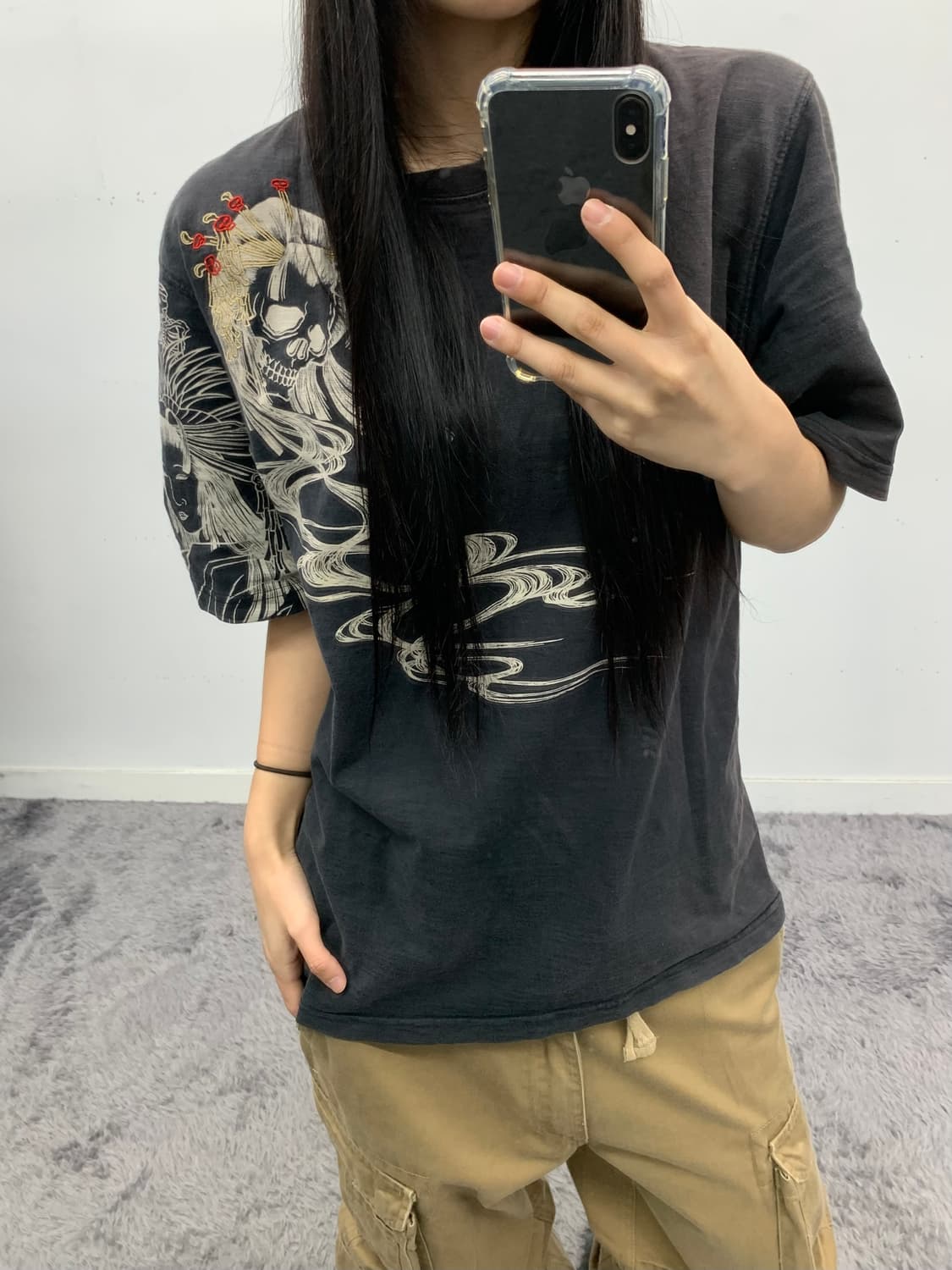 Cropped heads 재패니즈 프린팅 티셔츠 상품이미지1