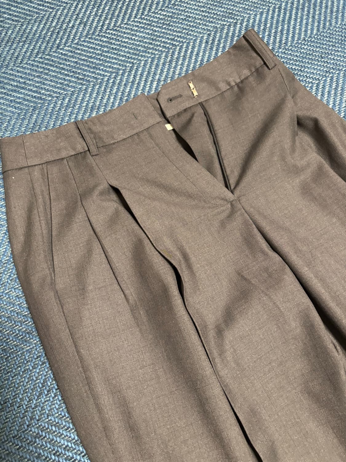 리디피 올시즌 LONG WIDE SLACKS GREY(정가14만) 상품이미지2