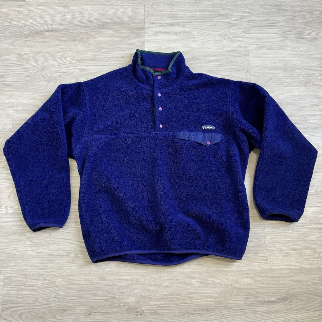 96FW 파타고니아 신칠라 스냅-T 퍼플/그린 자메이카 상품이미지1