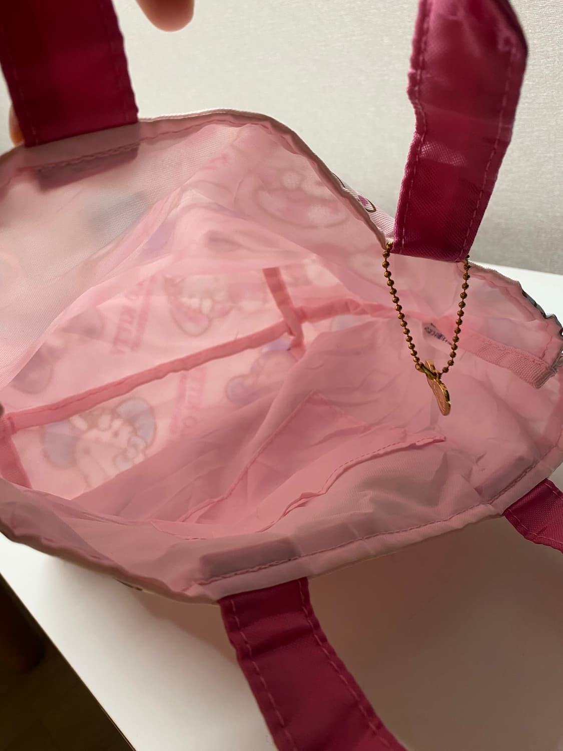 헬로키티 50주년 핑크 토트백 상품이미지6