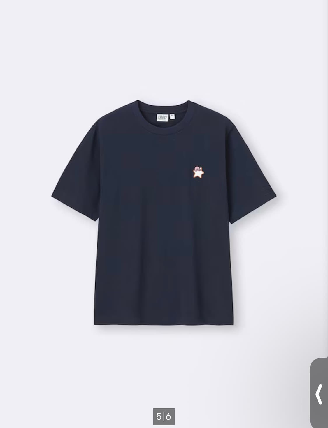 [3XL] GU 별의커비 그래픽 티셔츠 네이비 상품이미지1