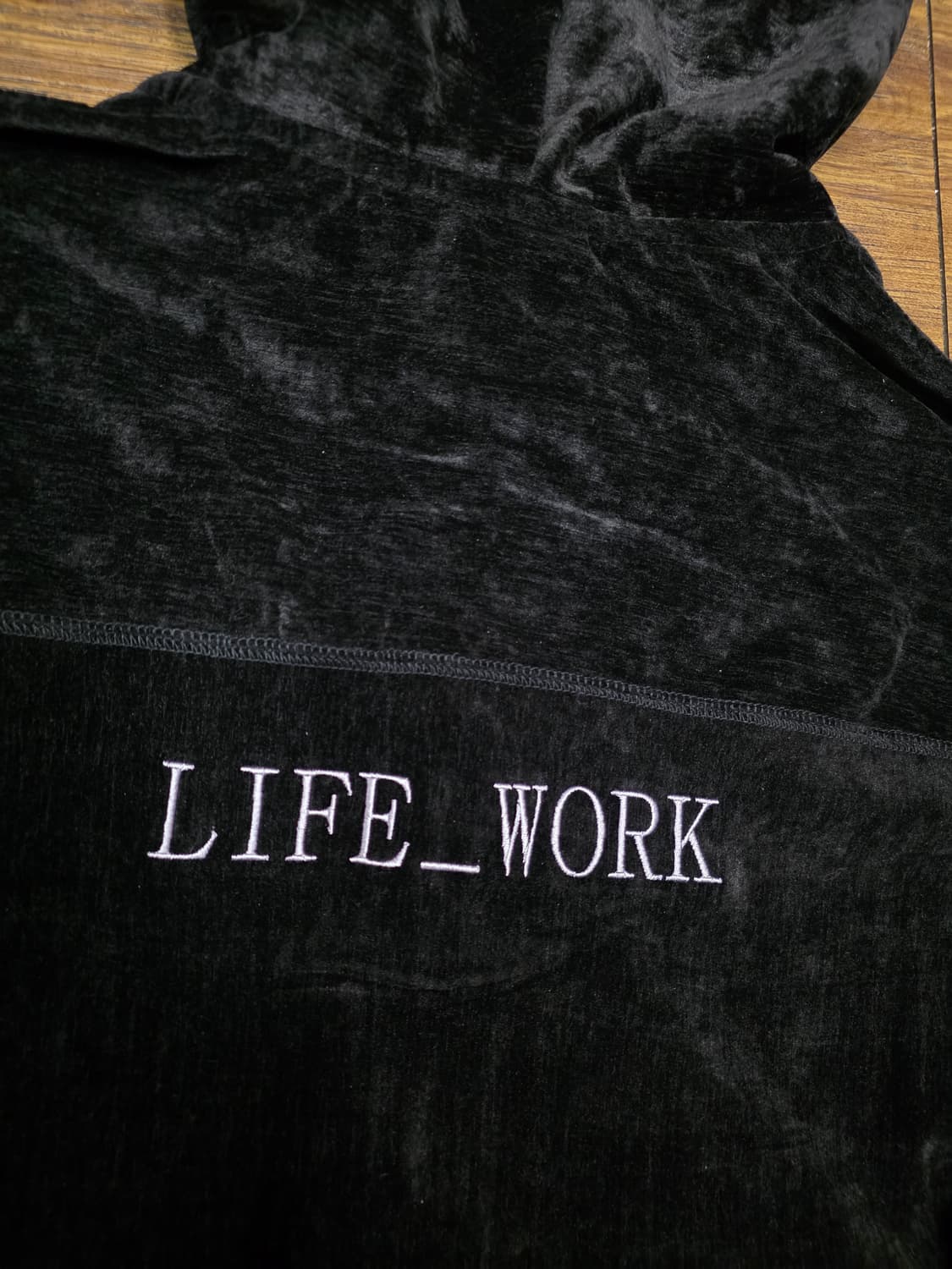 라이프워크 셔닐 벨벳 스트링후드집업 상품이미지9