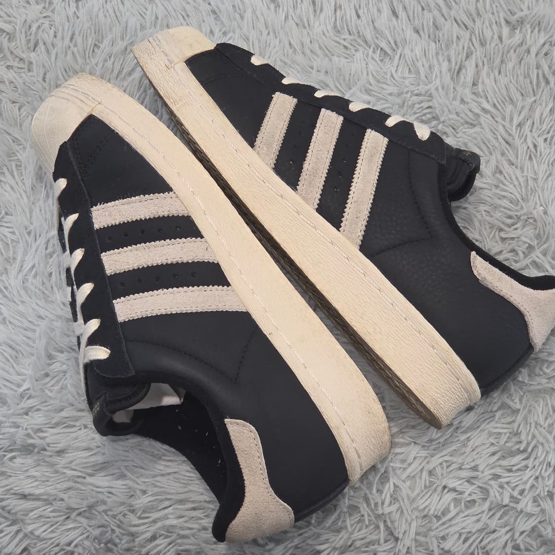 7a-30:아디다스 슈퍼스타 82 블랙 오프화이트 235mm 상품이미지8