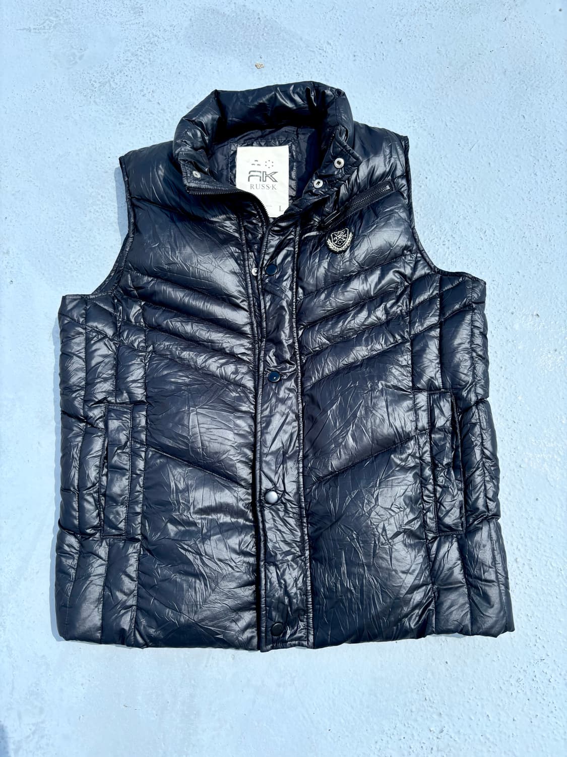 “Rusk K” Y2K Patch Zipper Vest Zip Up 상품이미지1