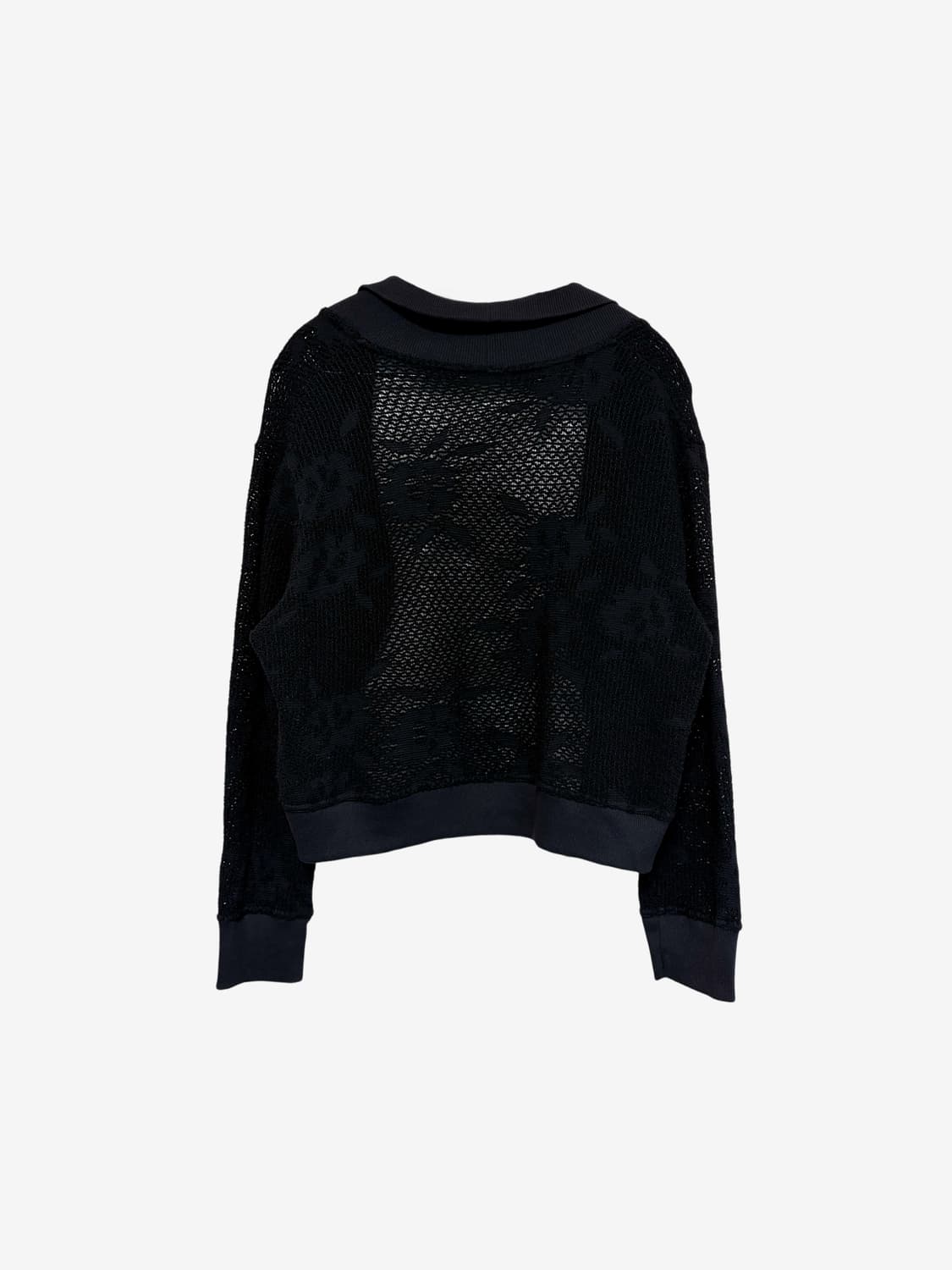 Flower Knit Bolero Cardigan - Black 상품이미지7