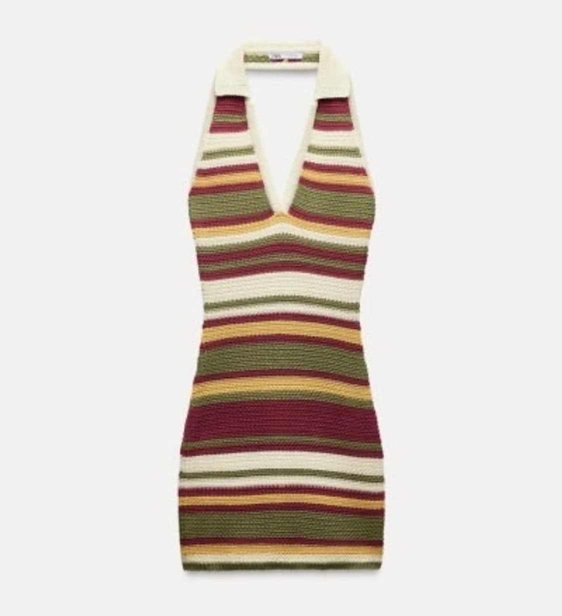 자라 크로셰 홀터 원피스 휴양지 홀터넥 니트원피스 미니원피스 상품이미지2