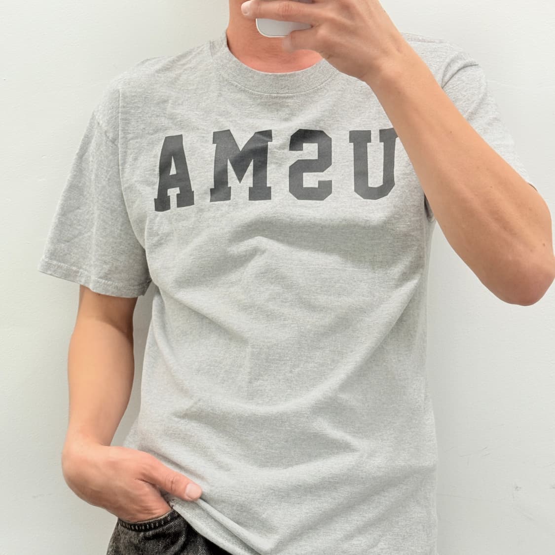 챔피온 Champion USMA 반팔 티셔츠 (그레이)  상품이미지2