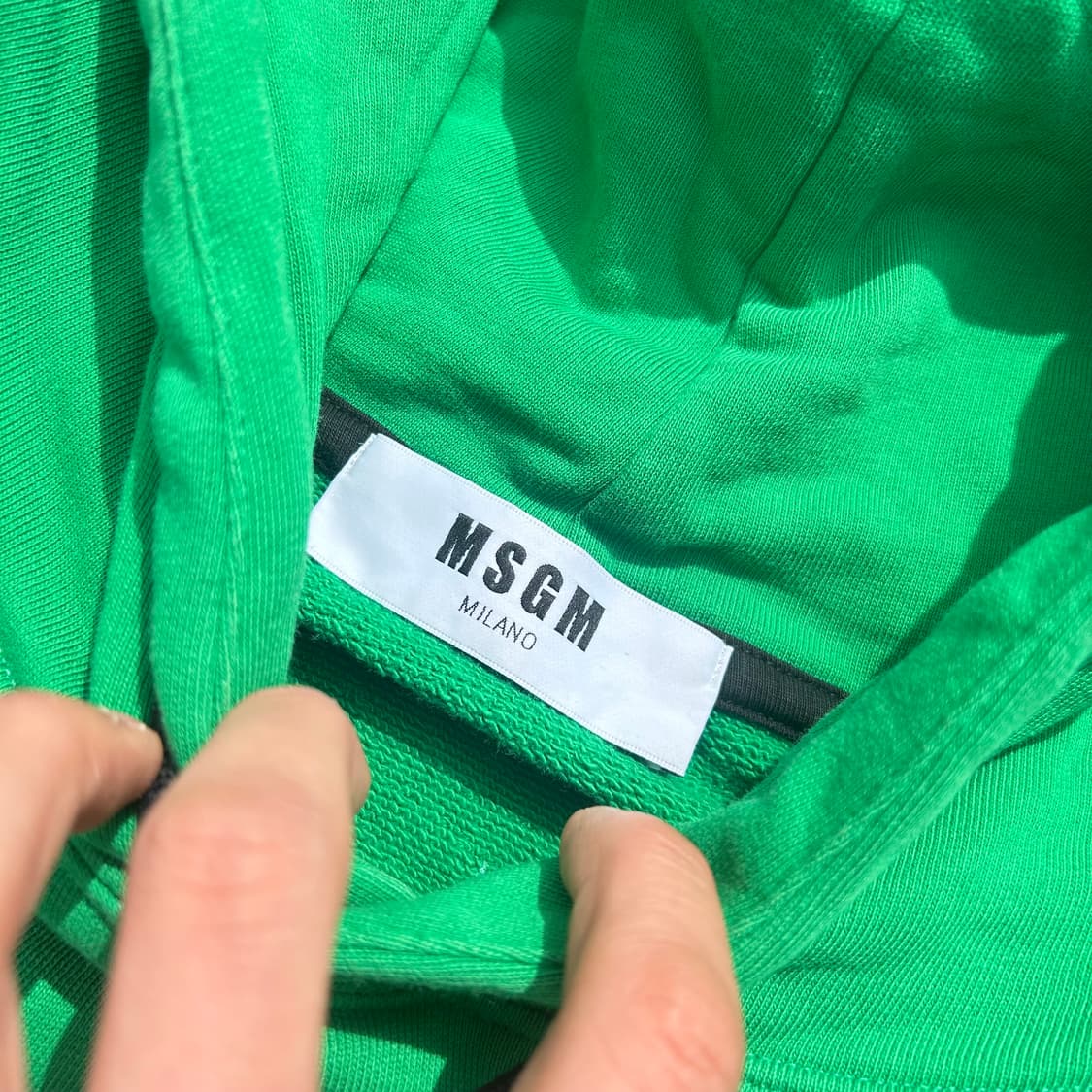 Msgm 그린 크롭 후드티 상품이미지4