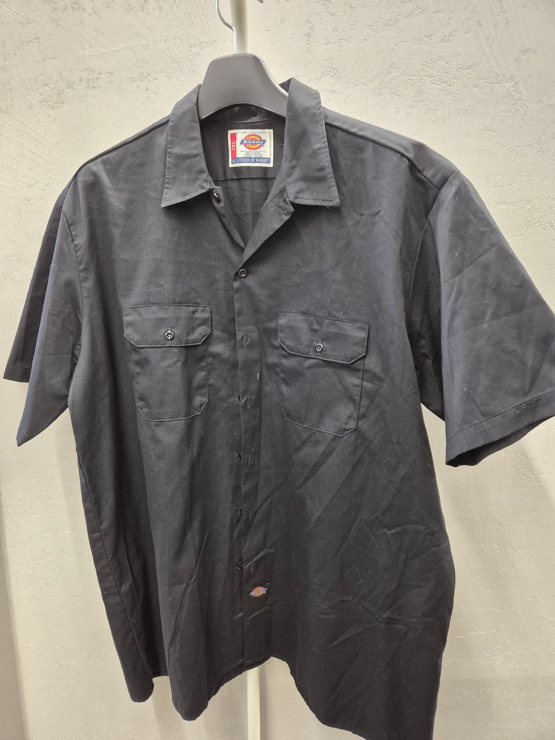 디키즈 워크 셔츠 반팔 블랙 2XL 상품이미지2