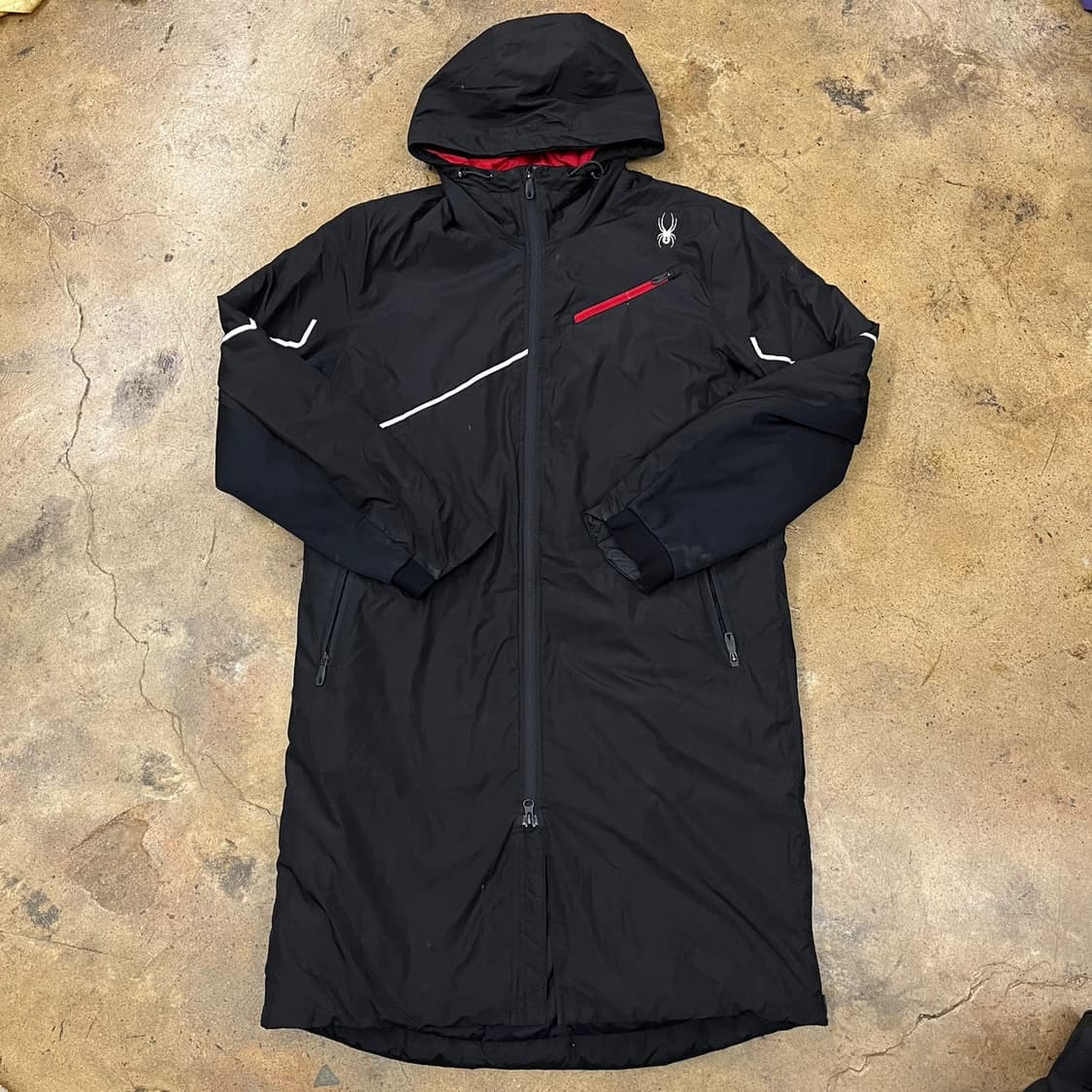 [정품/XL] 스파이더 블랙 후드 오리솜털 롱패딩 b19 상품이미지2