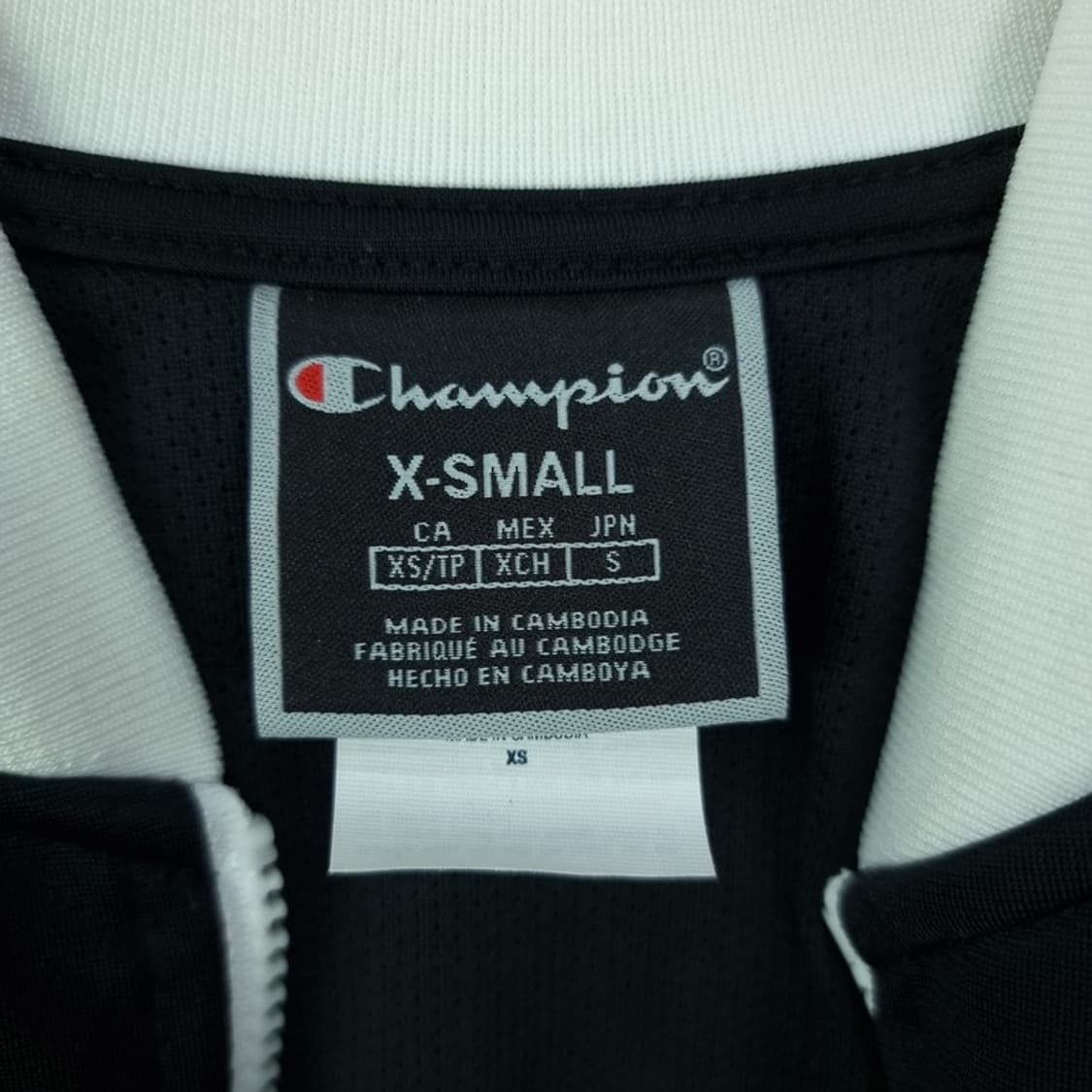 [챔피온] 빈티지 크롭 사이드라인 져지 집업 자켓 블랙 M19296 상품이미지8