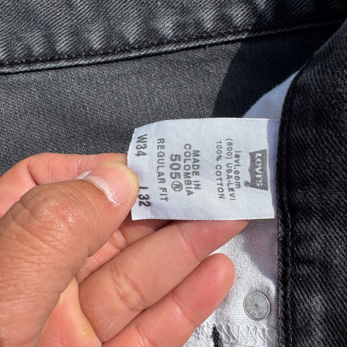 [34] 리바이스 505 블랙 데님 팬츠 상품이미지9