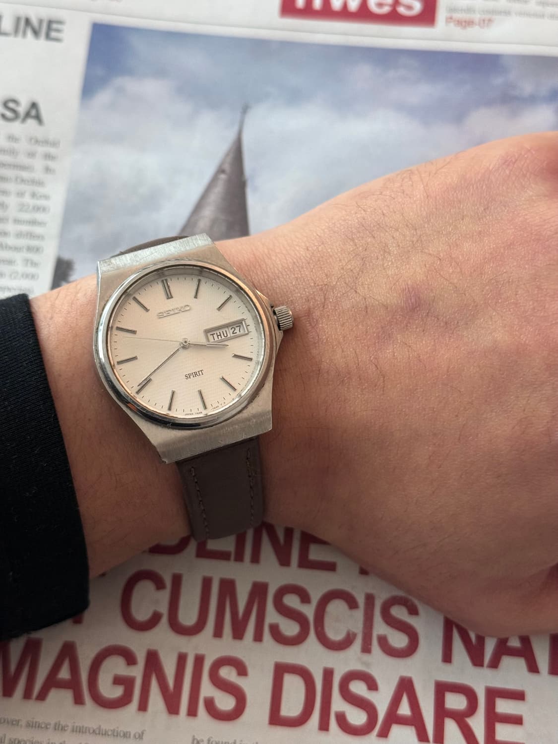 세이코 Seiko 스피릿 데이 데이트 브라운 래더  상품이미지4