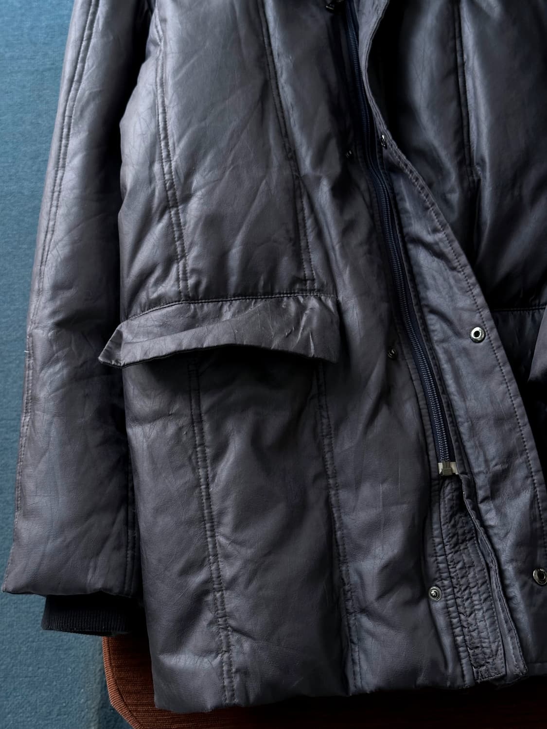 Down padded stand collar field jacket 상품이미지3