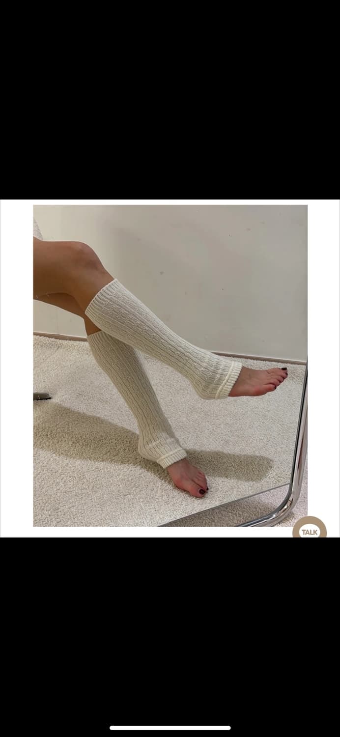 울 니트 레그워머 아이보리 ‼️새상품‼️ 상품이미지4