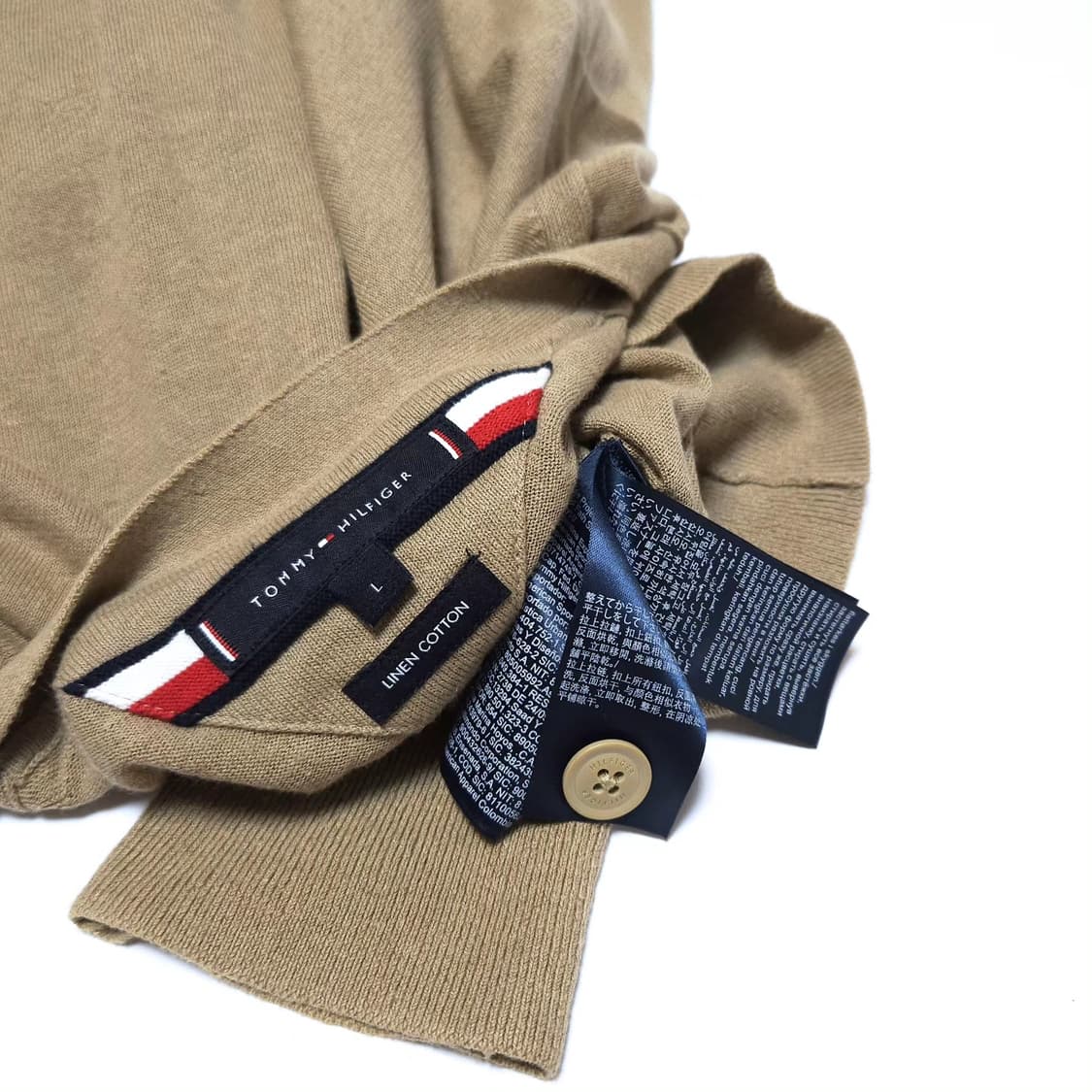 타미힐피거 베이지 린넨 코튼 가디건 상품이미지3