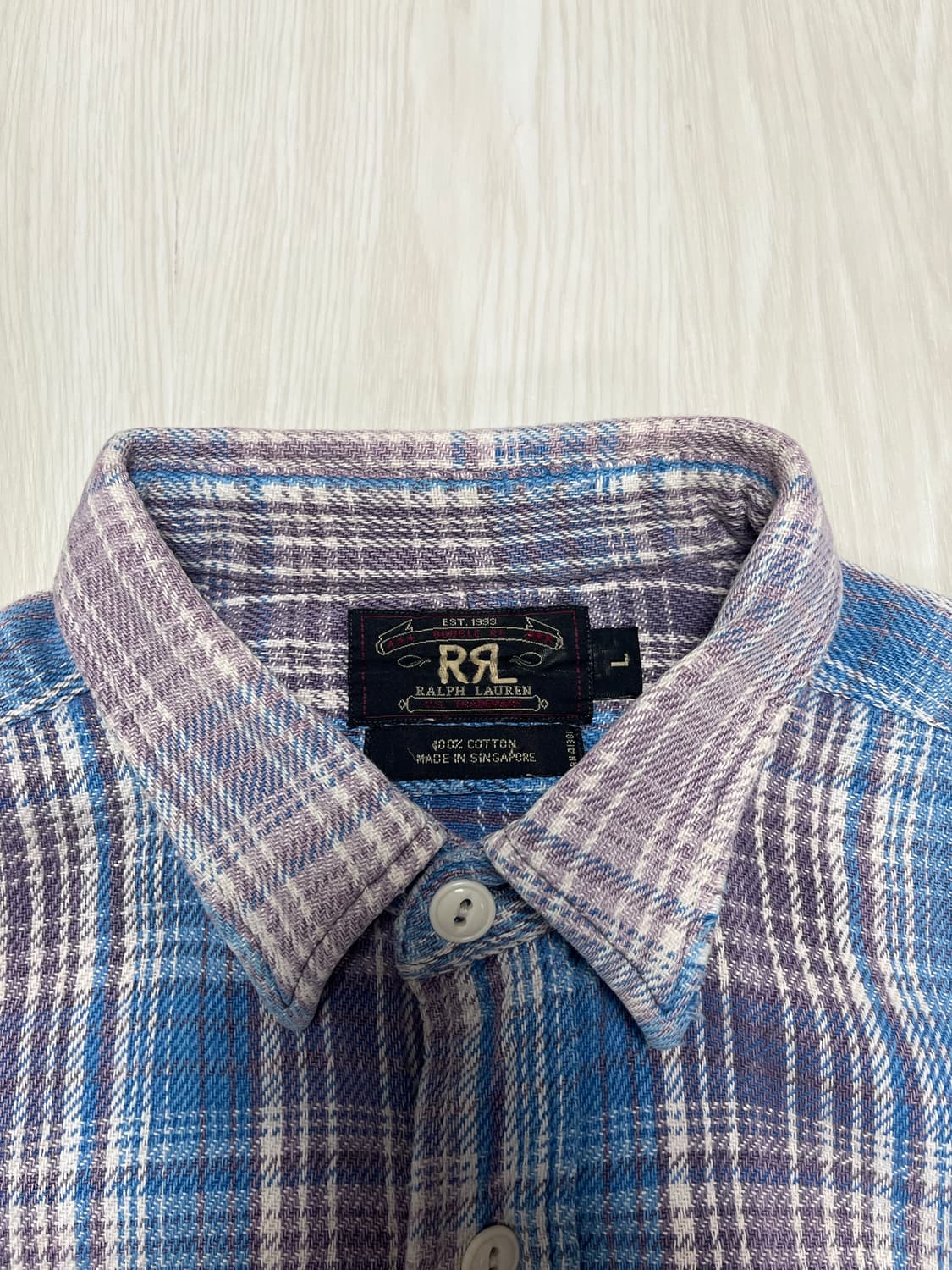 rrl 더블알엘 체크 플란넬 셔츠 L 상품이미지2