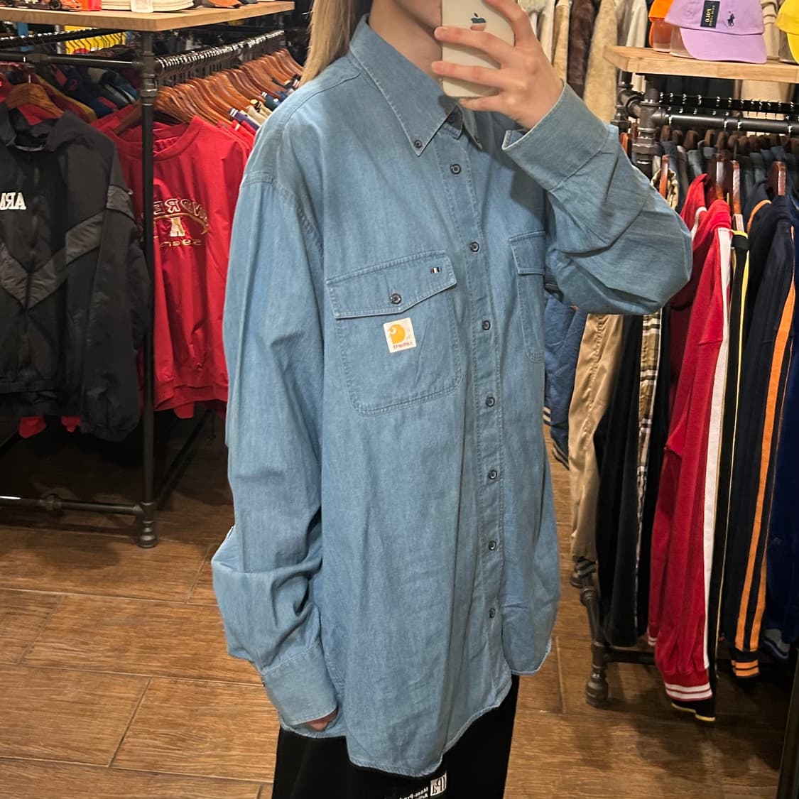 [HI]  칼하트 셔츠 데님 블루 상품이미지3
