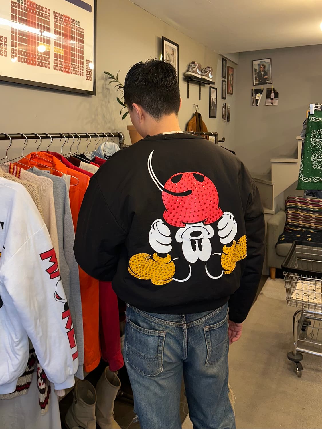 90’s Disney Mickey logo bomber jacket 상품이미지1