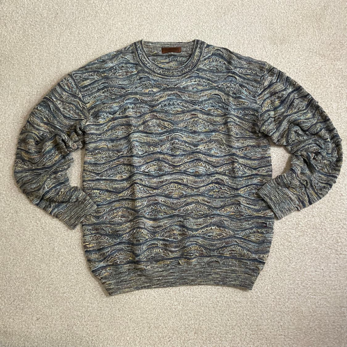 Missoni 니트 미쏘니 스웨터 이태리 패턴 케이블 에스닉 그런지 상품이미지1