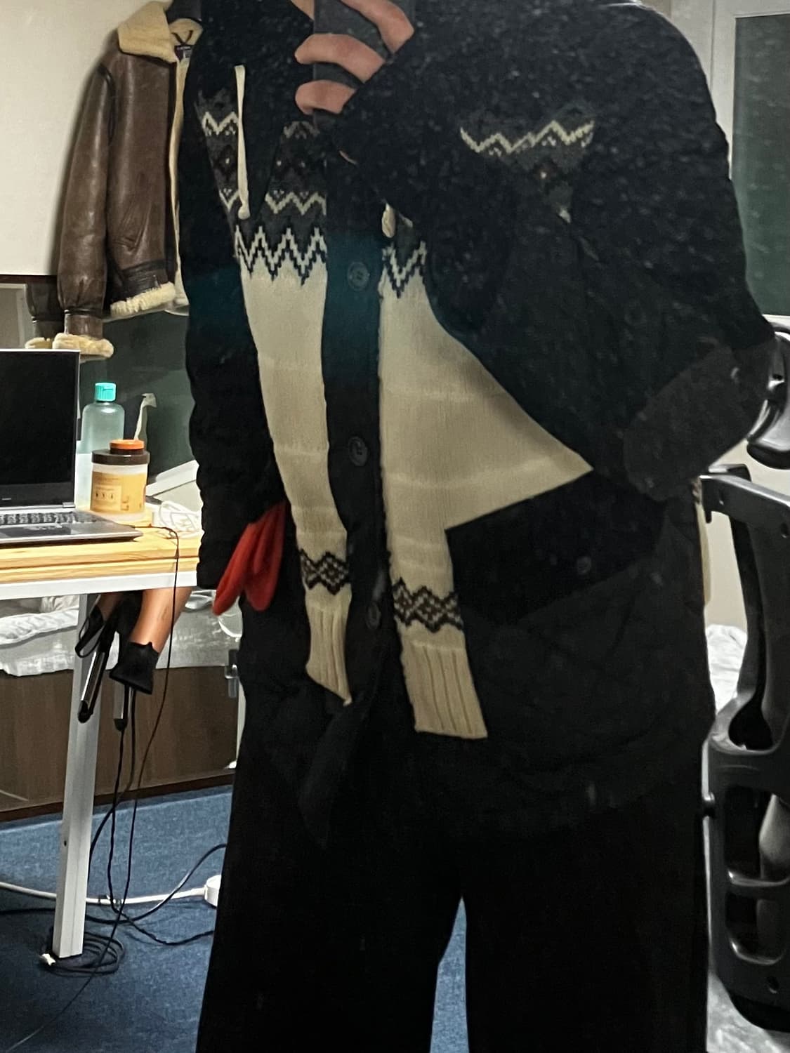 준야와타나베 후드 퀼팅 자켓 상품이미지3