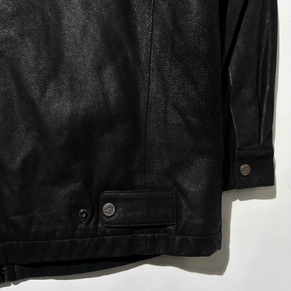 헨리코튼 고트스킨 레더 싱글 자켓 블랙 상품이미지6