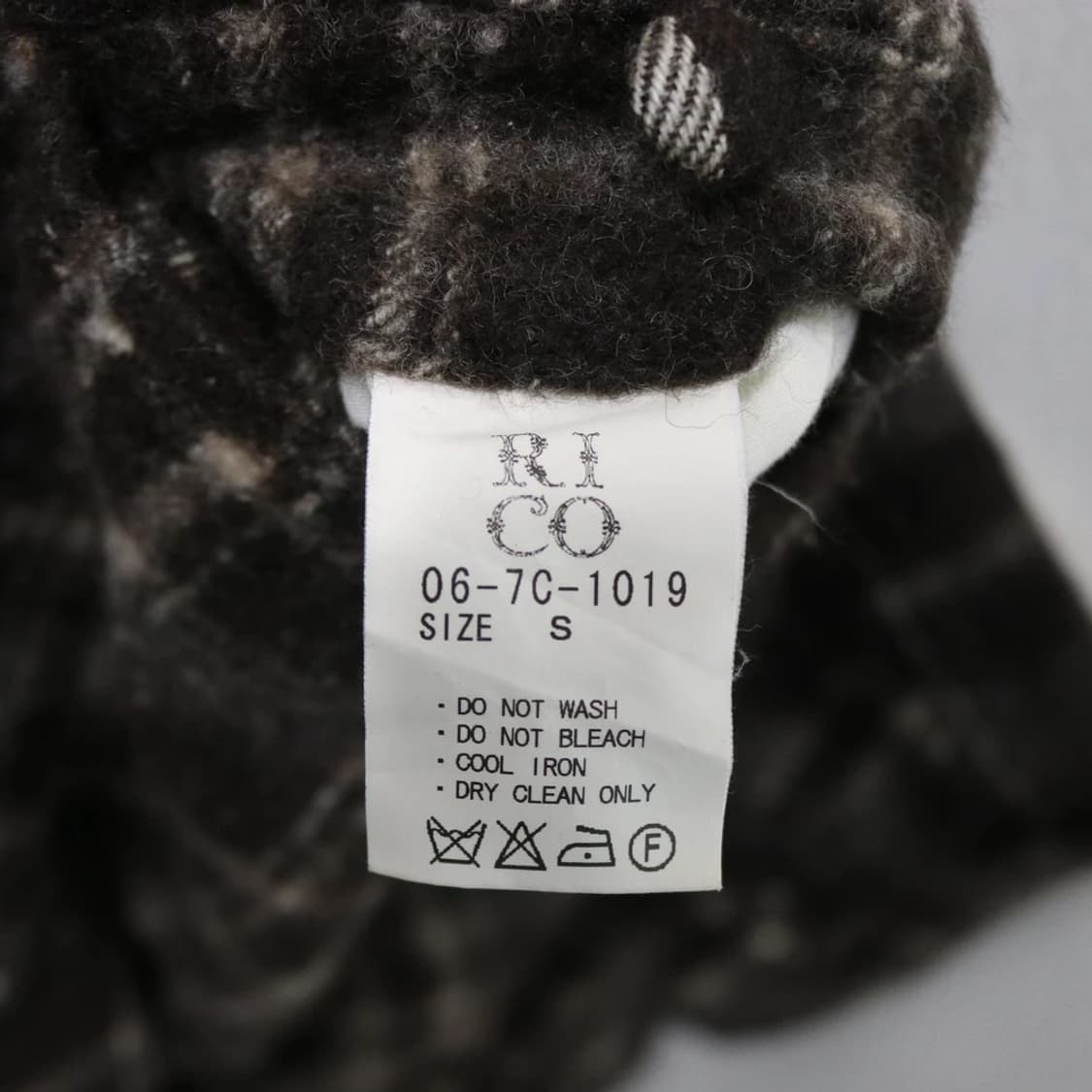 RICO 체크 울 카고 팬츠 62684 상품이미지8