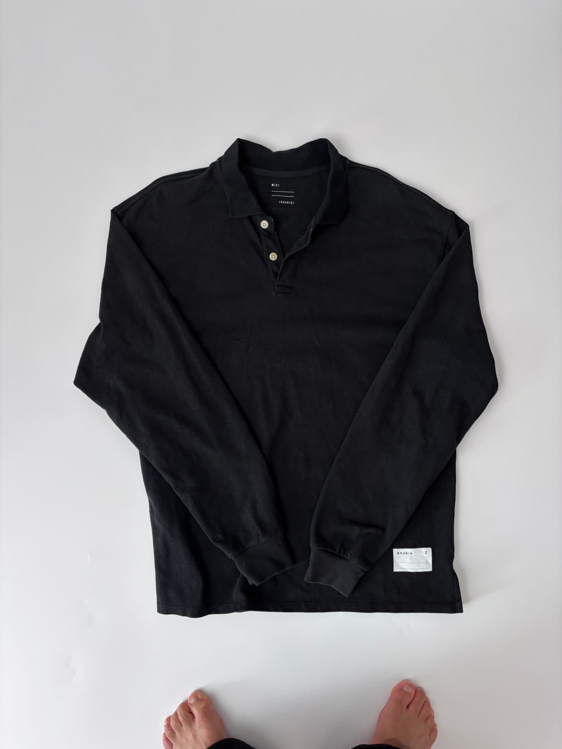 khakis 카키스 카라 긴팔 폴로티셔츠 상품이미지1
