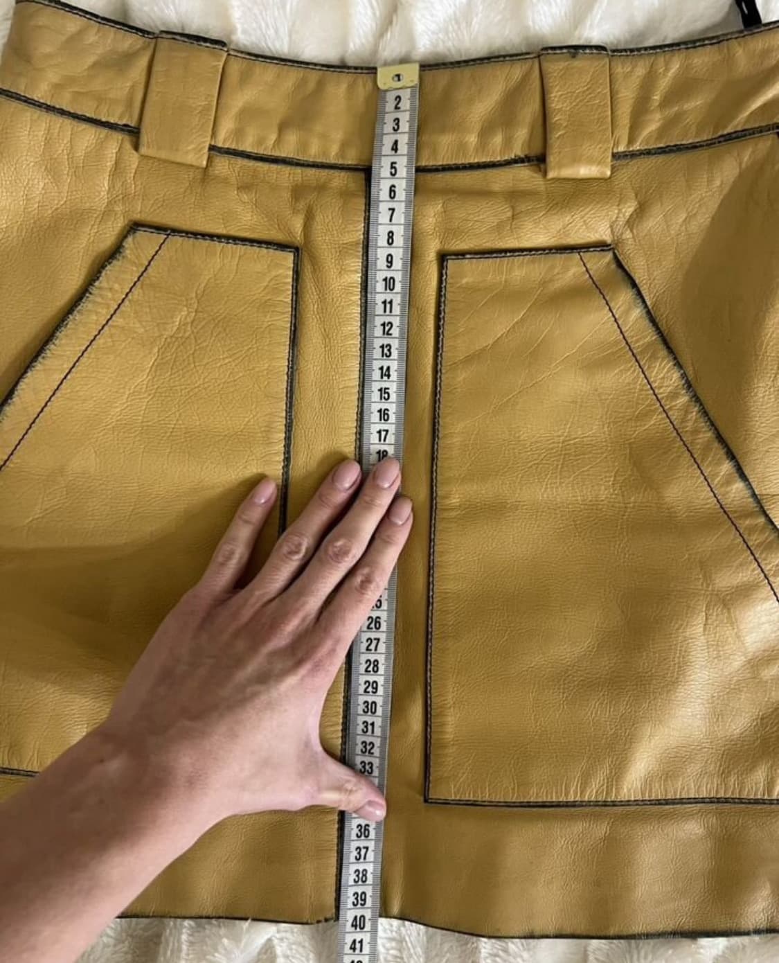 PRADA 프라다 미니 스커트(레더-칼프스킨)40 사이즈-해외발송 상품이미지6