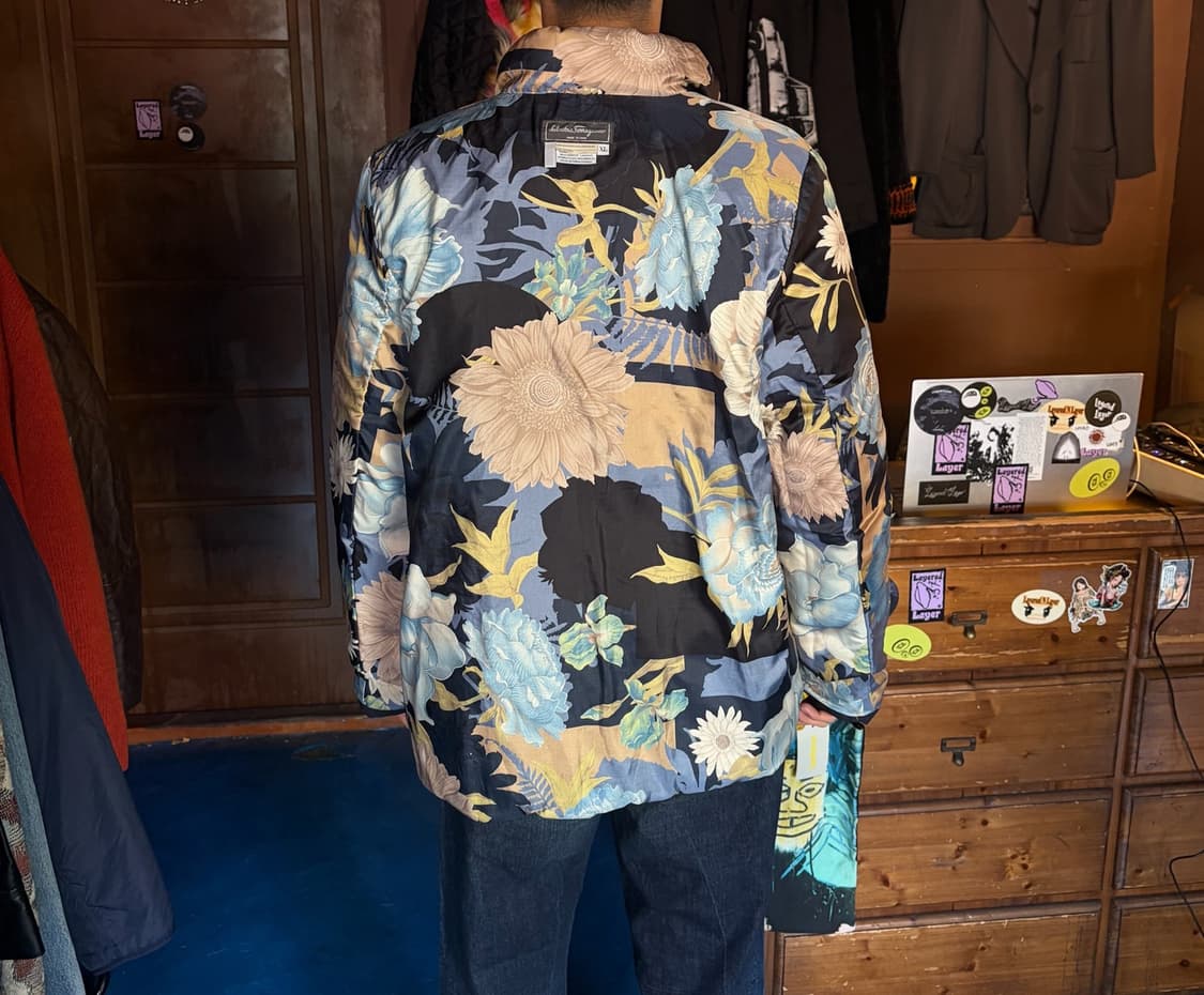 Ferragamo Blue Floral-Lined Puffer L 상품이미지6