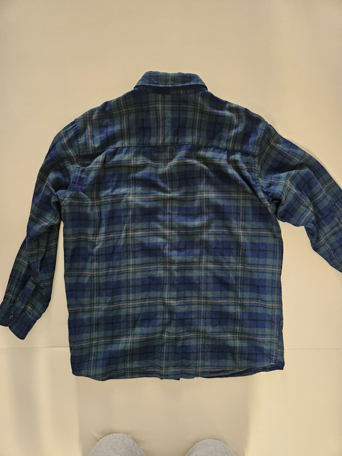Uniqlo 유니클로 플란넬 체크셔츠 네이비/그린 XL 상품이미지2