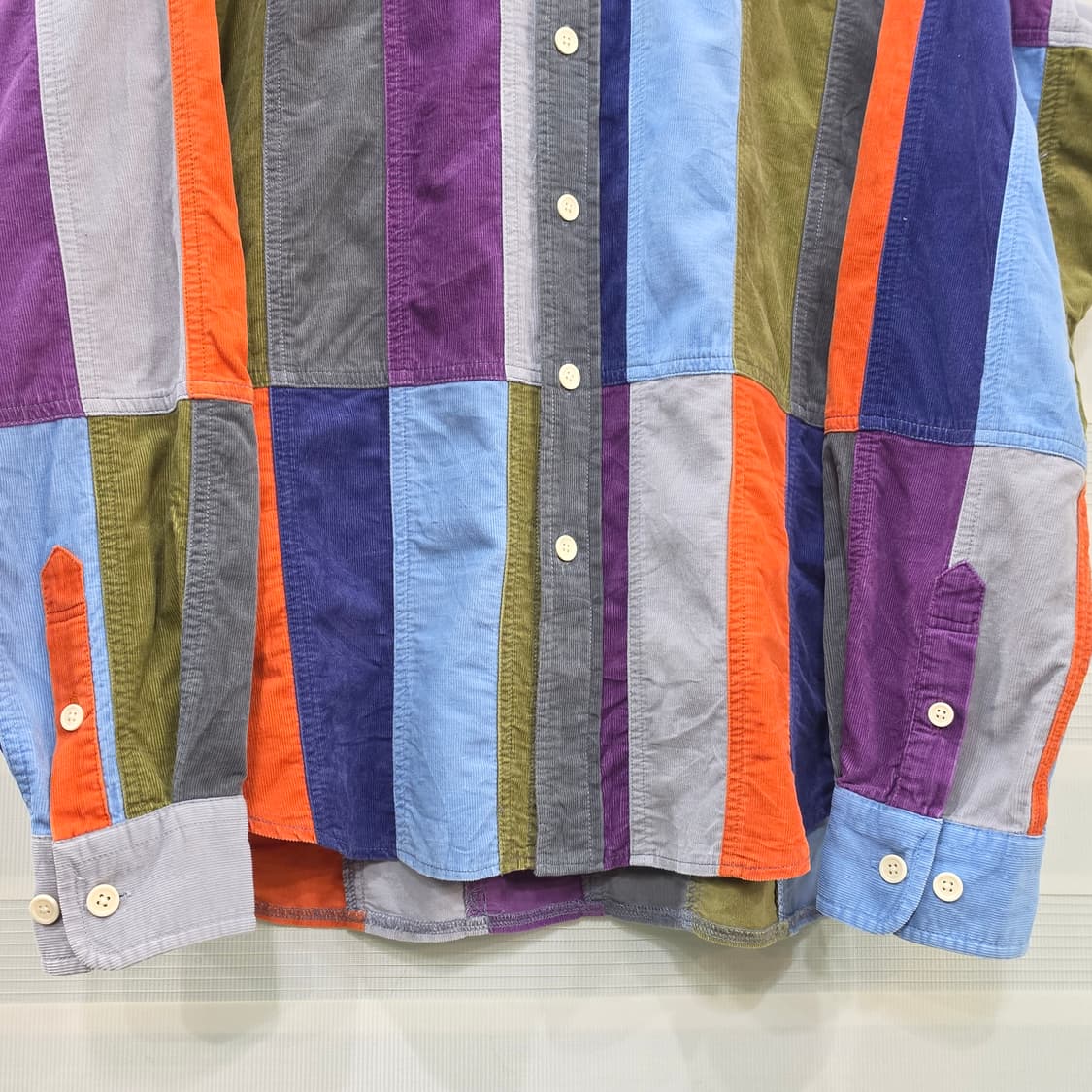 PEARLY GATES 패치워크 코듀로이 셔츠- 5 상품이미지3