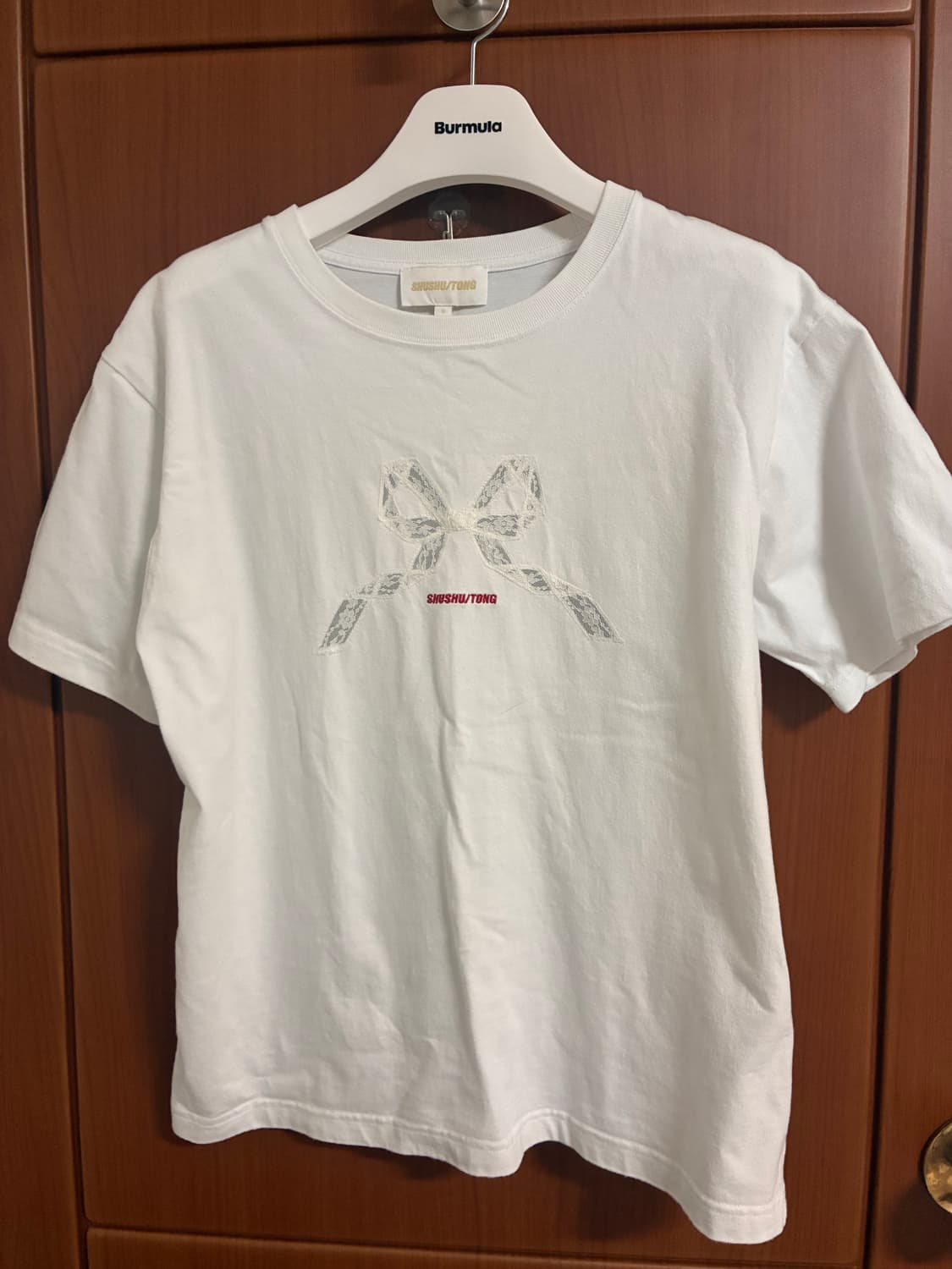 슈슈통 리본 레이스 반팔 상품이미지1