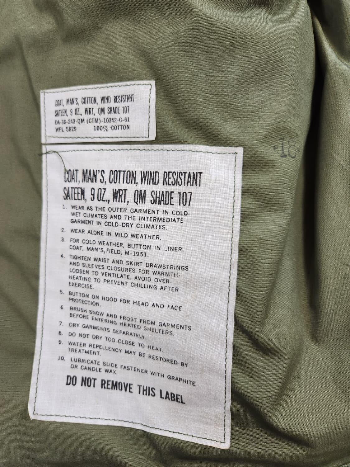 데드스탁 m51 필드자켓 미디움 레귤러 상품이미지8