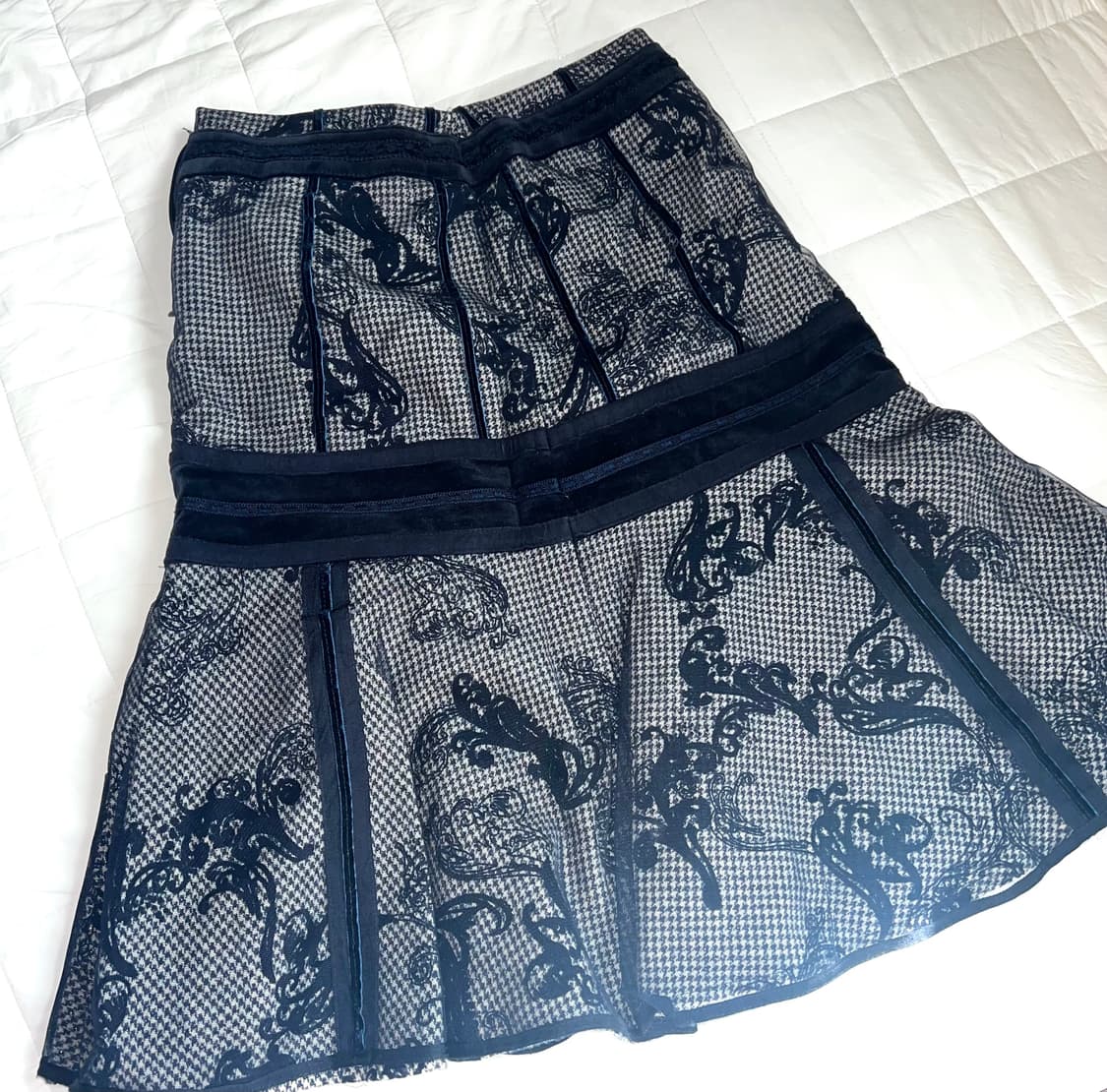 고딕 엔틱 시스루 레이어 미디스커트 치마 상품이미지1