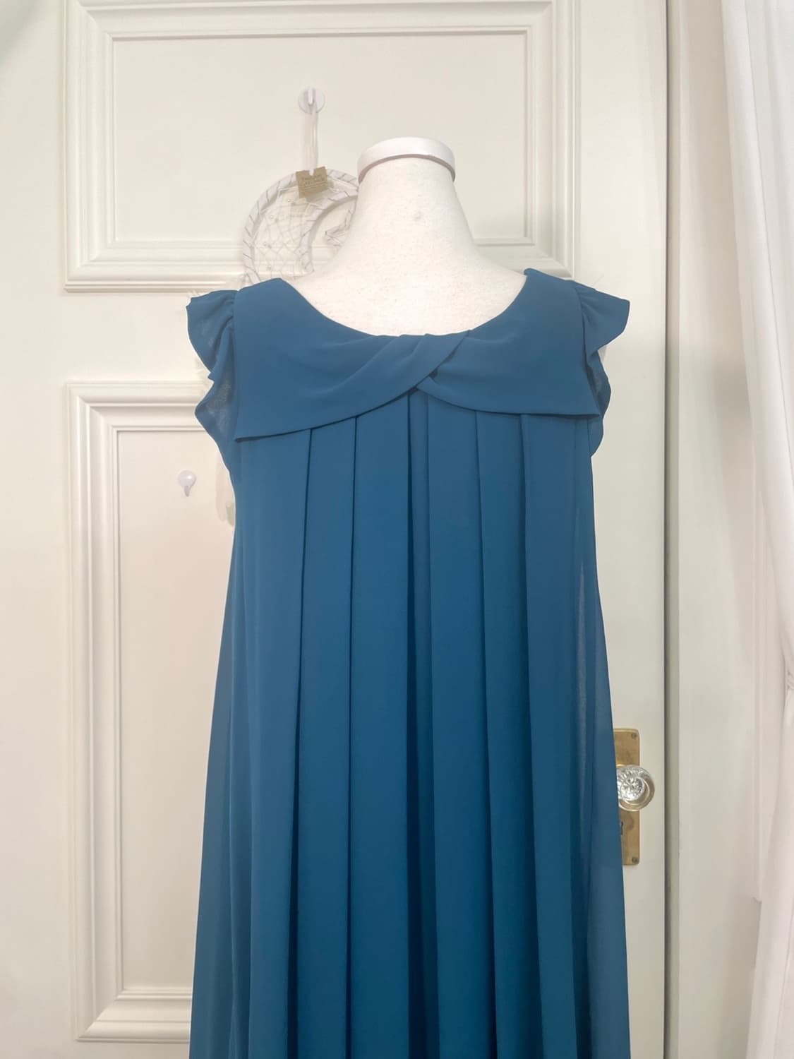 AXES FEMME blue green pleats lace back b 상품이미지4