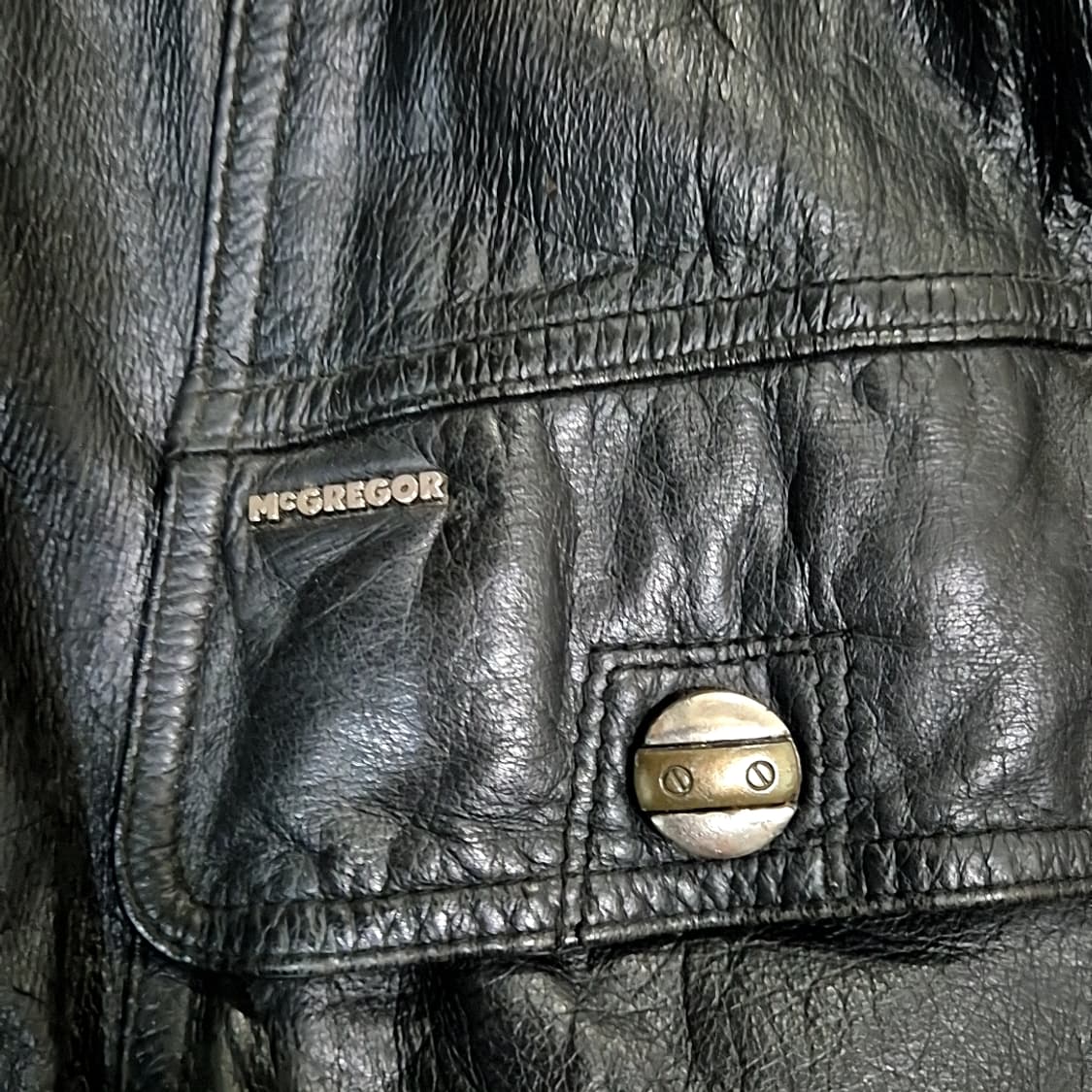 McGregor 가죽 봄버 자켓 상품이미지5