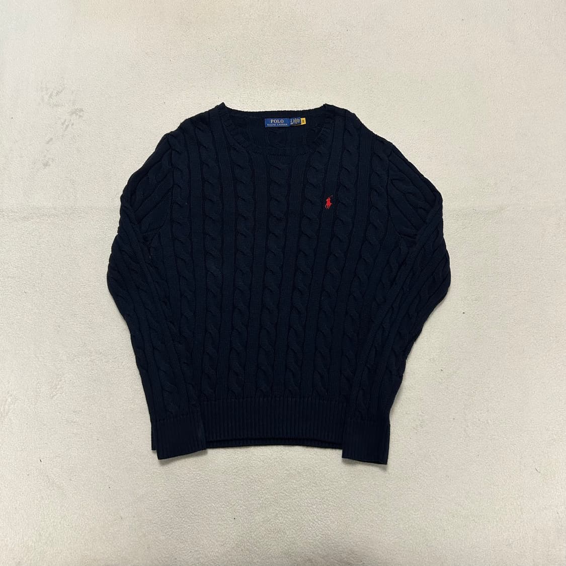 Polo Navy Cable Knit 상품이미지4