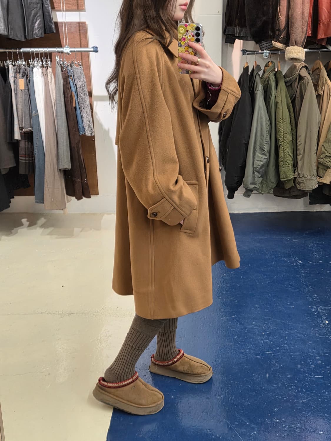 Burberrys 버버리 캐시미어 혼방 우드버튼 코트 상품이미지4