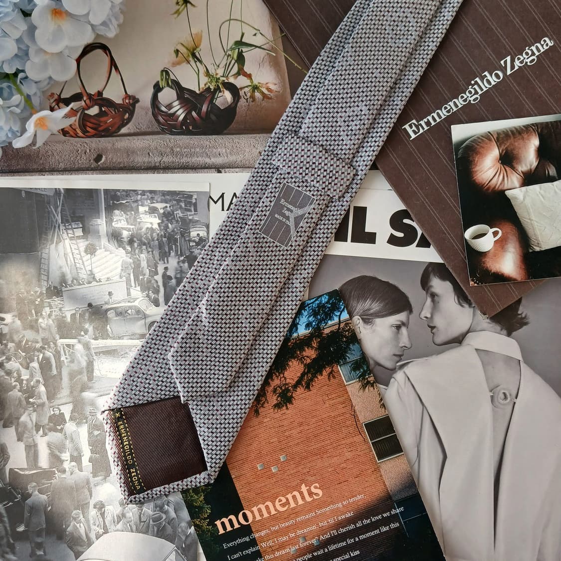 제냐 실크 그레이 스퀘어 텍스처 넥타이 8.4cm A+등급 A19617
 상품이미지4