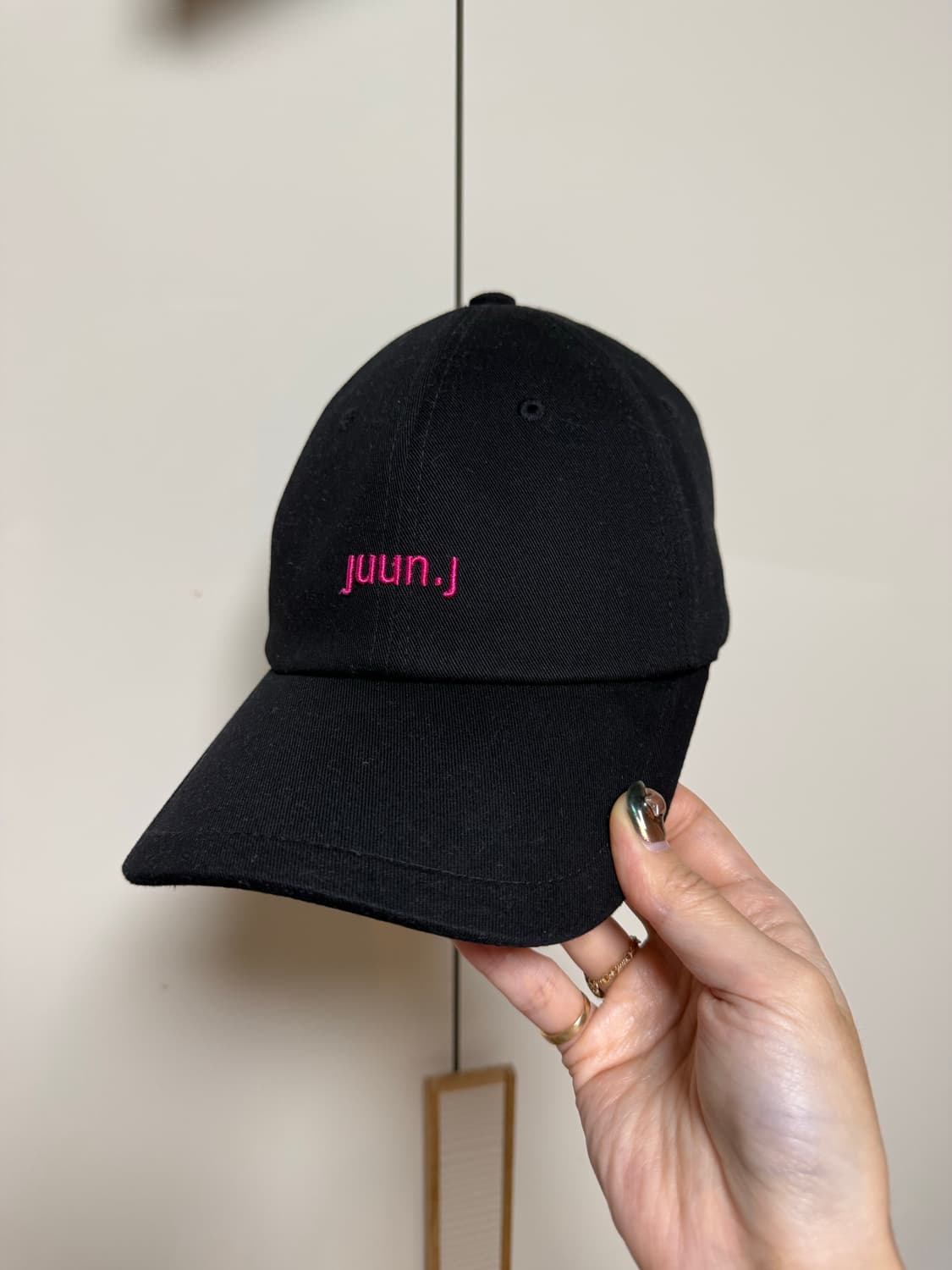 준지 미니자수 볼캡, 핑크 상품이미지2