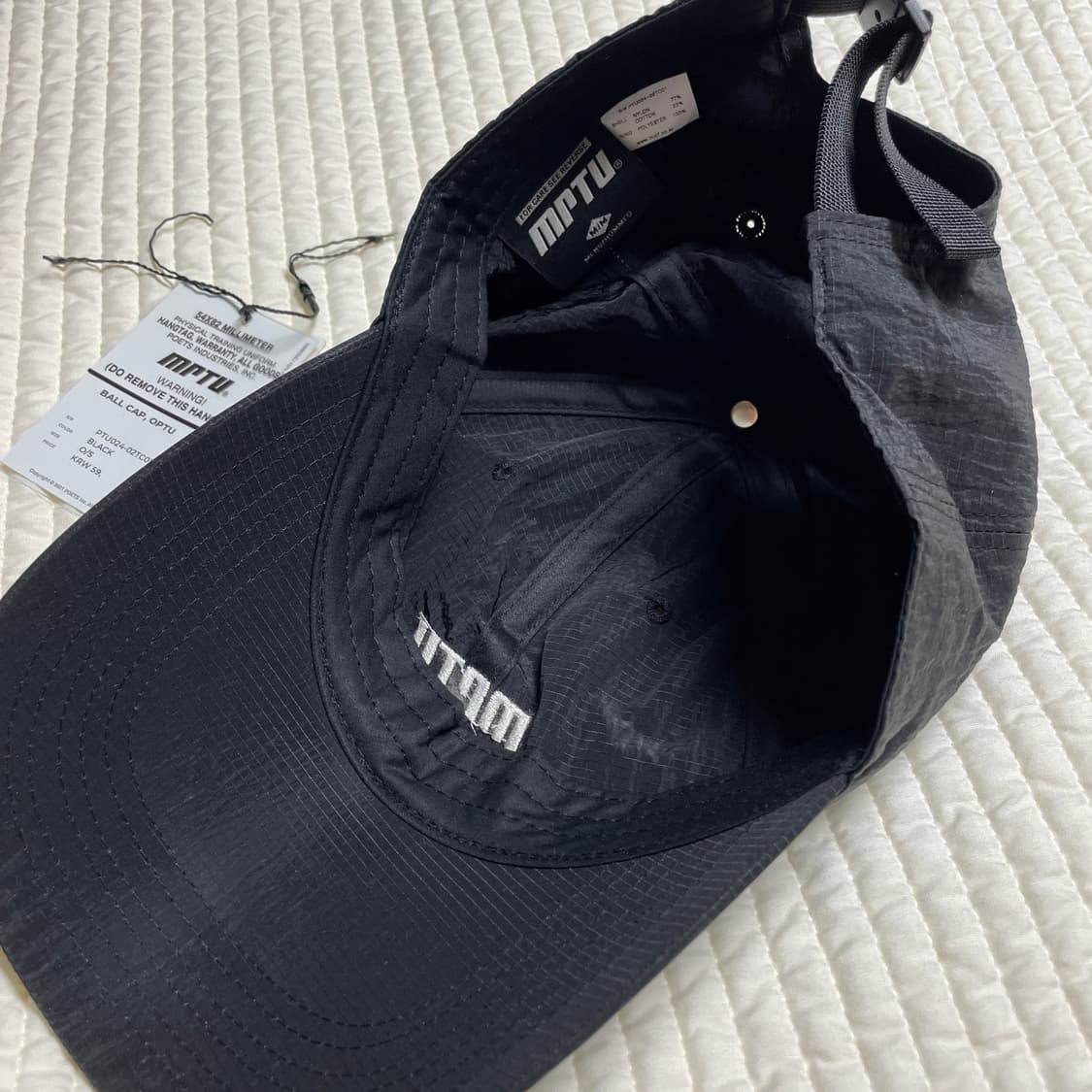 모이프 볼캡 [MPTU] BALL CAP(BLACK) 상품이미지7