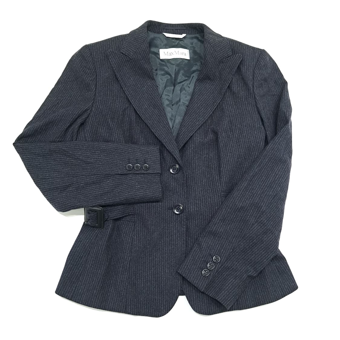 CN937W M 막스마라 이탈리안 울 핀스트라이프 테일러드 자켓 블레이저 상품이미지2
