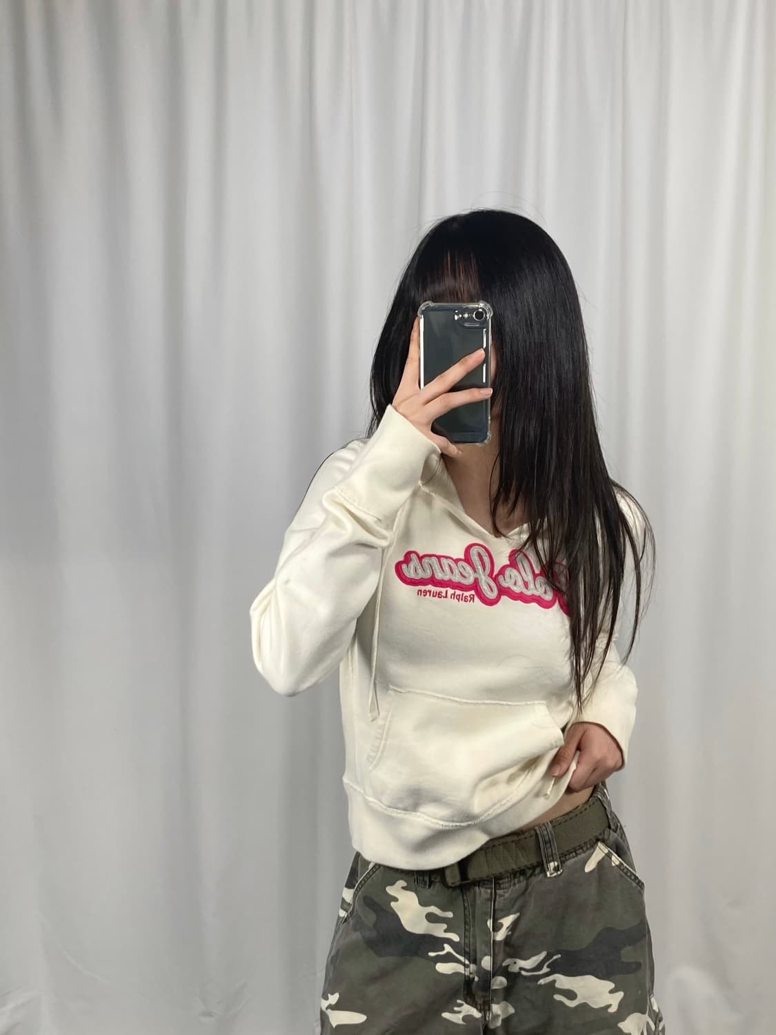 폴로 진스 아이보리 후드티 상품이미지2