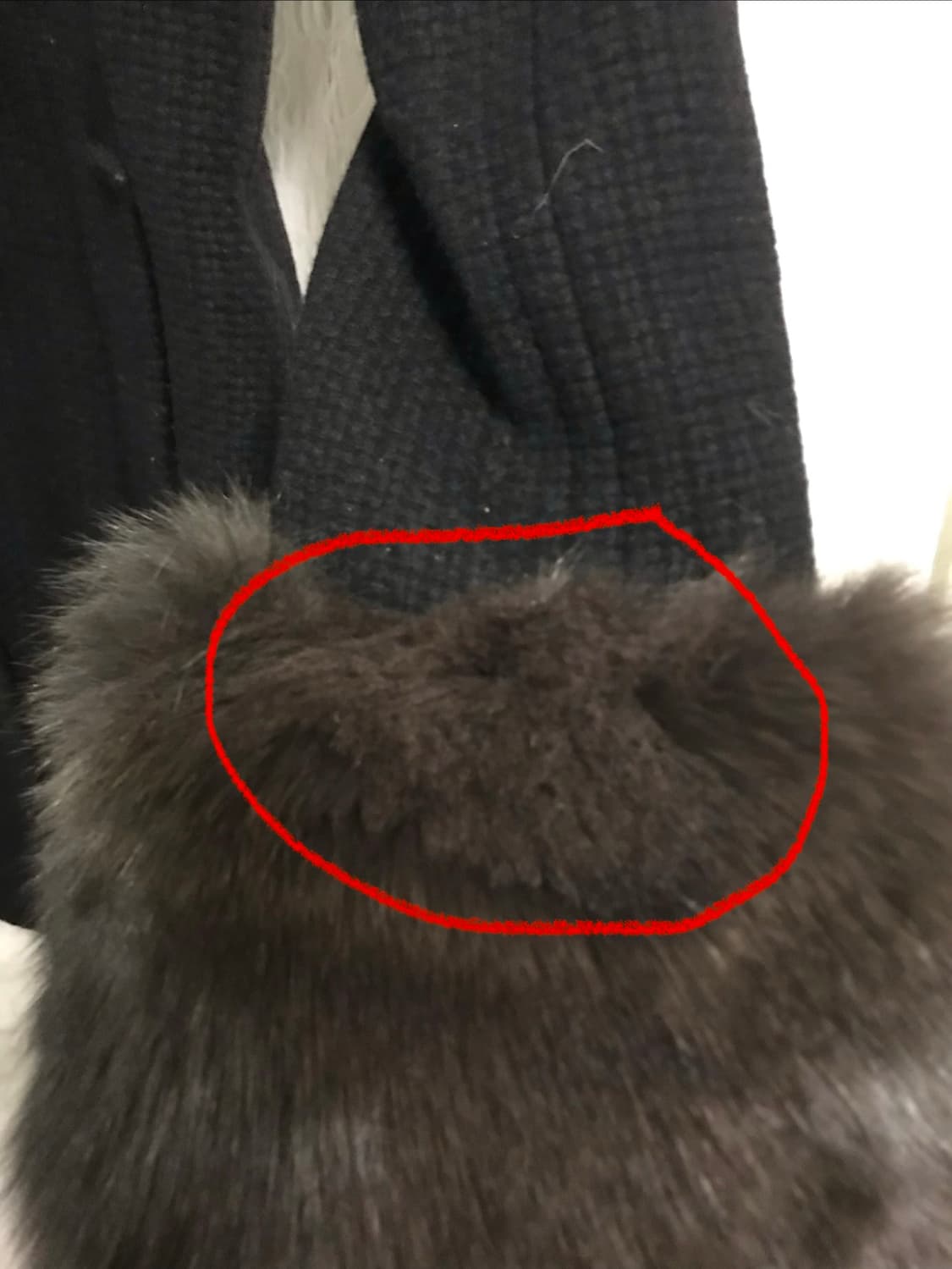 빈티지 갸루 나폴레옹 버튼 퍼 트리밍 후드 코트 상품이미지5