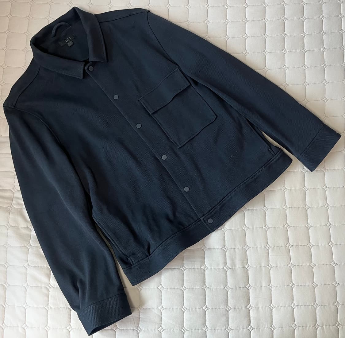COS 코스 코튼 트윌 자켓 네이비 L 상품이미지1