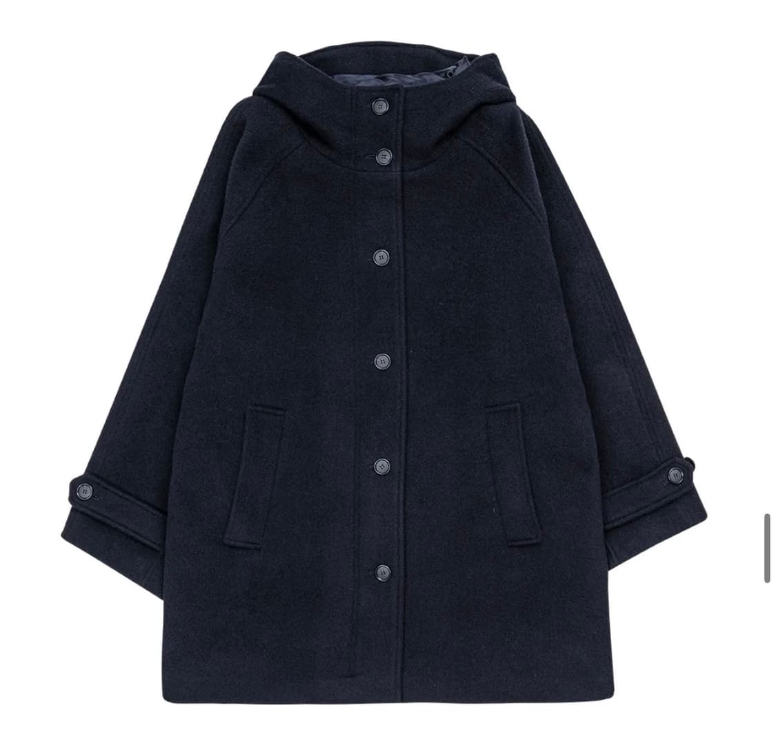 오피쉬 RICH WOOL HALF COAT, NAVY 상품이미지2