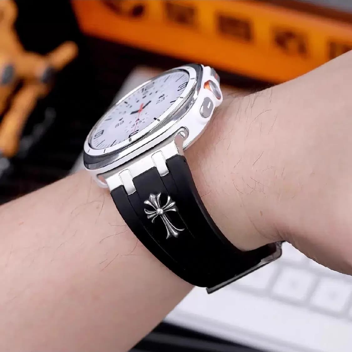 삼성 워치 울트라 47mm 실버 S925+실리콘 커스텀 밴드 상품이미지2